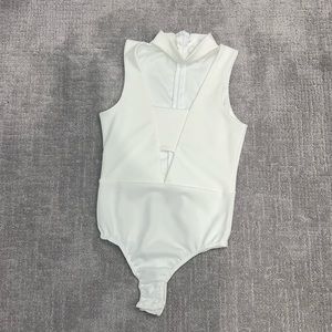 White cutout bodysuit
